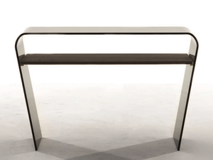 ALTAMURA - Rectangular glass console table with shelving _ Tonin Casa